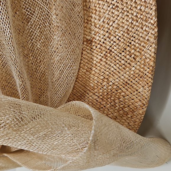 Betmar Beige Raffia Cloche Hat with Organza Bow - Picture 10 of 10